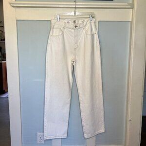 Cotton On White Jeans  Loose Straight Sz 8 #2